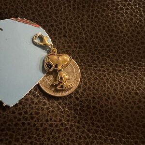 Gold color Snoopy Charm Pendant